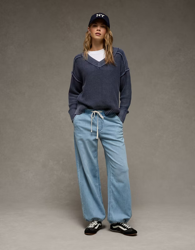 AE Cozy Dreamy Drape Convertible Jogger | American Eagle Outfitters (US & CA)