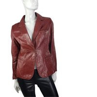 Vintage Split End Burgundy Leather Blazer Jacket S Split End Ltd | Etsy (US)