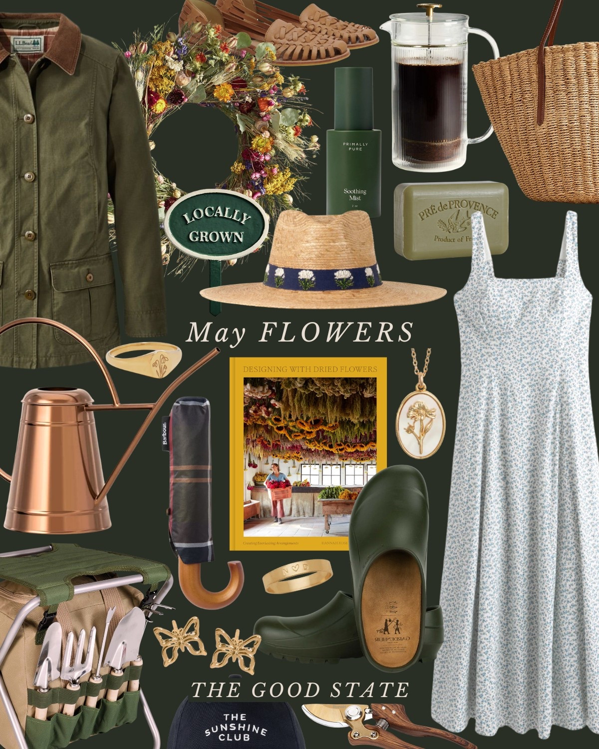 This collection is for the Springtime girlies who find joy in the April Showers and May Flowers. For the ladies dressing a little brighter this time of year, wearing all the florals, and who have (or need) a cute rain jacket or colorful umbrella to make rainy Spring days a little happier. This collection is for the ladies giving gardening a try for the first time or those tending to the same garden they have poured their heart and soul into for years. For those cultivating the soil of their hearts and homes too. For the girlies who love earth tones and blooming colors too. The good state, Lauren England, terrain, Anthropologie, Amazon, Amazon home, Amazon beauty, spring fashion, summer fashion, maxi dress, casual outfit, crochet top, gardening, flowers, florals, spring outfit, wreath, pottery barn, nordstrom, coffee table book, LL Bean, clean beauty, wedding guest dress, bag, tote, purse, woven purse, rain boots, Sunhat, flat, JCrew JCrew factory, white dress, sunglasses, quince, gold necklace, Mother’s Day gift, Mother’s Day outfit, Easter, Easter dress

#LTKHome #LTKSaleAlert #LTKStyleTip