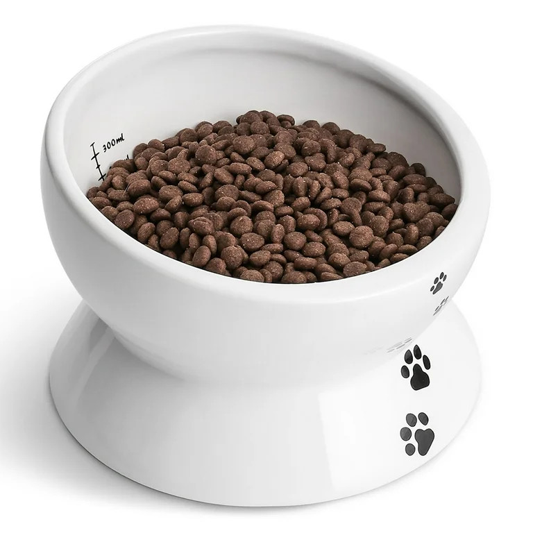 Y YHY Elevated Cat Food Bowl, Raised Pet Food and Water Bowl, Cat and Small Dog Bowl, Tilted Cera... | Walmart (US)