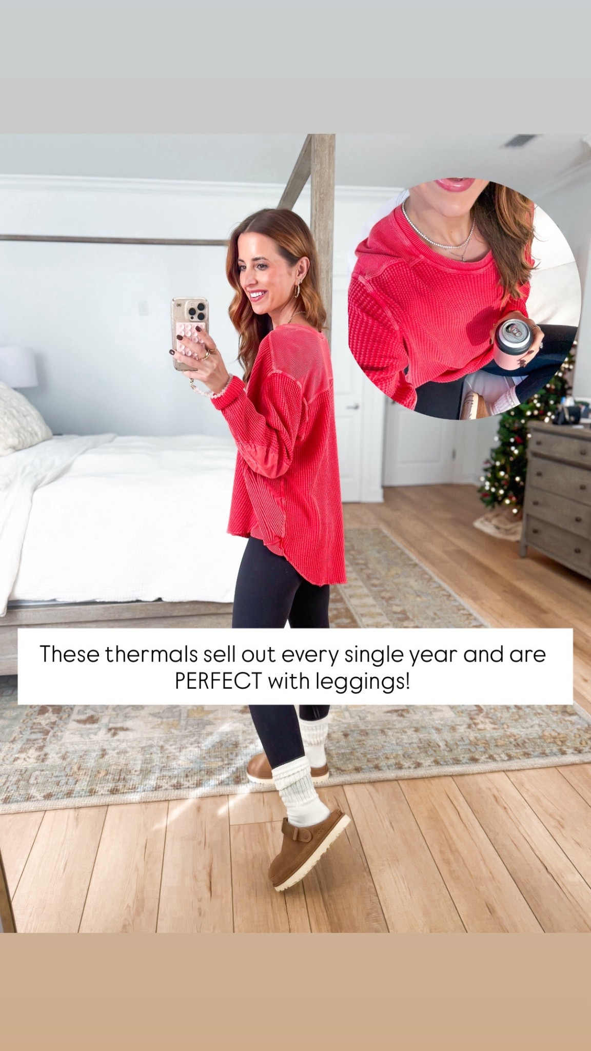 Free People Blake Thermal in XS. This is a great gift!! Legging-friendly top! Tunic top. Lululemon align leggings. Amazon slouchy socks. Ugg Goldenstar clogs - I went up half a size to make room for socks. 


#LTKSeasonal #LTKHoliday #LTKootd