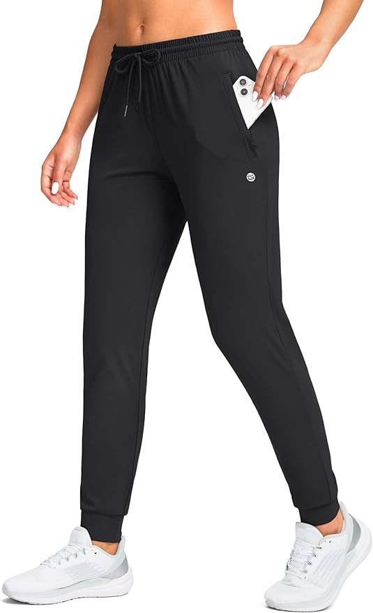 G Gradual Women's Joggers Pants with Zipper Pockets Tapered Running Sweatpants for Women Lounge, ... | Amazon (US)