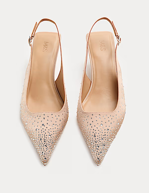 Sparkly Slingback Kitten Heels | Marks and Spencer US