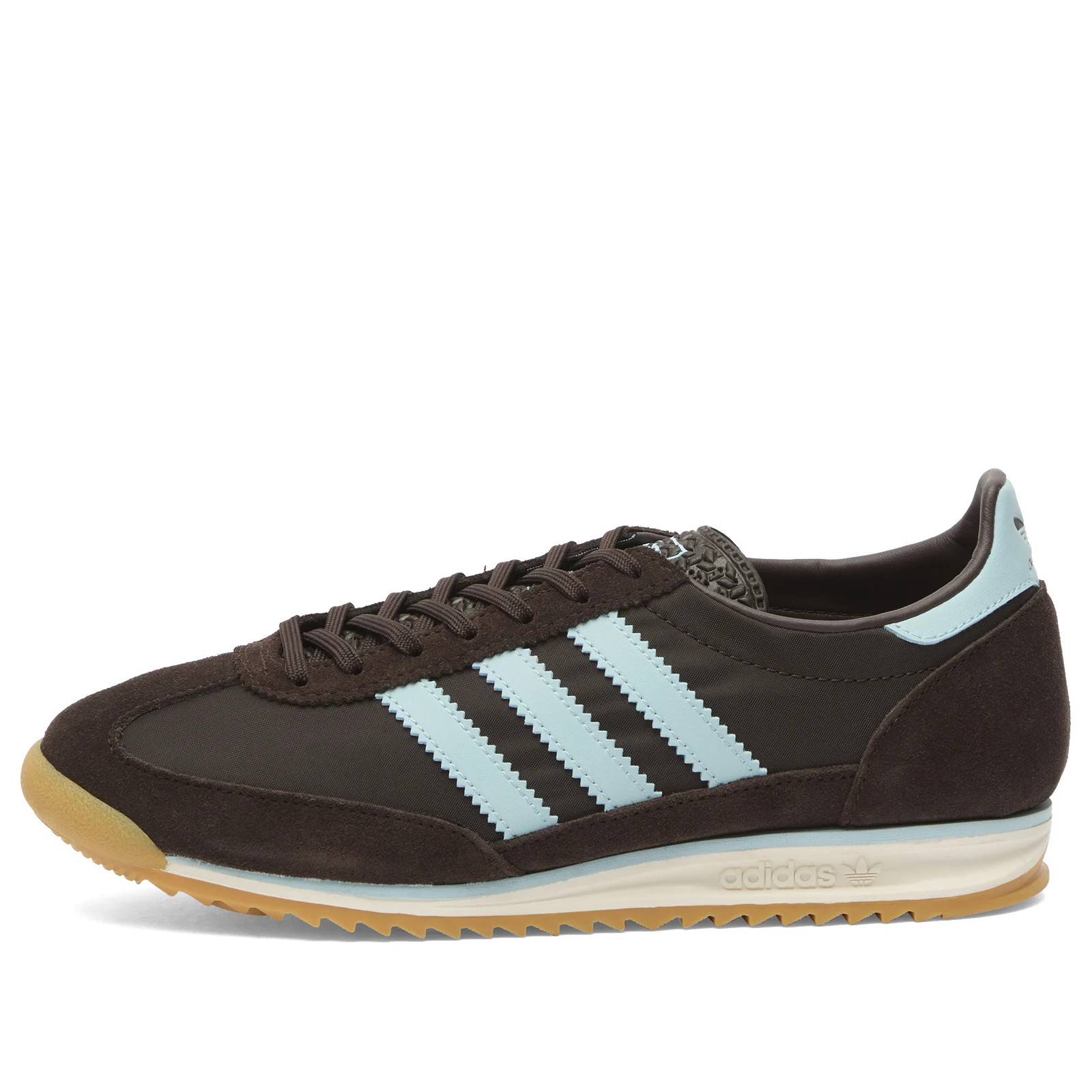 Adidas Women's SL 72 OG Sneakers in Aurora Coffee/Icey Blue/Off White, Size UK 6 | END. Clothing