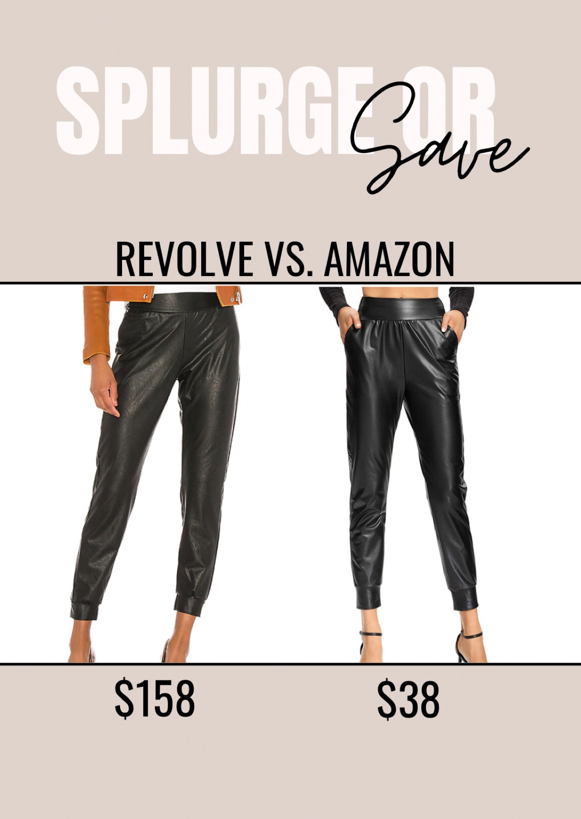 Amazon fashion
Amazon deal
Revolve
Faux leather pants 
Faux leather joggers 
Winter outfit ideas 
Splurge or save 
Look for less 

#LTKstyletip #LTKworkwear #LTKSeasonal