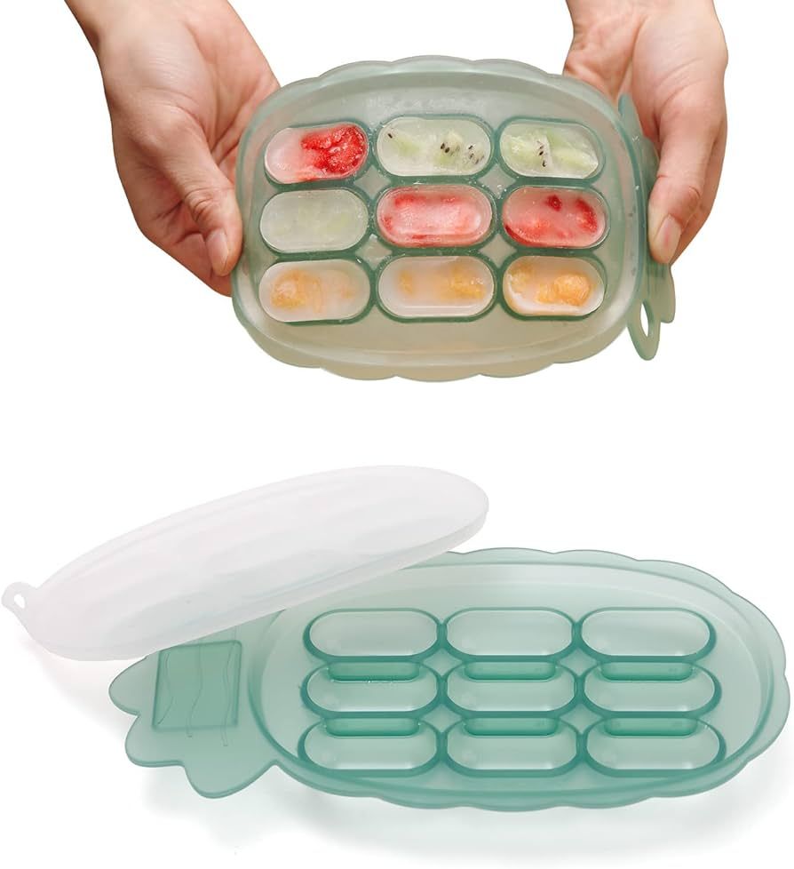 haakaa Silicone Nibble Tray -Baby Forage Feeder Baby Food Container|Breastmilk Freezer Tray|Breas... | Amazon (US)