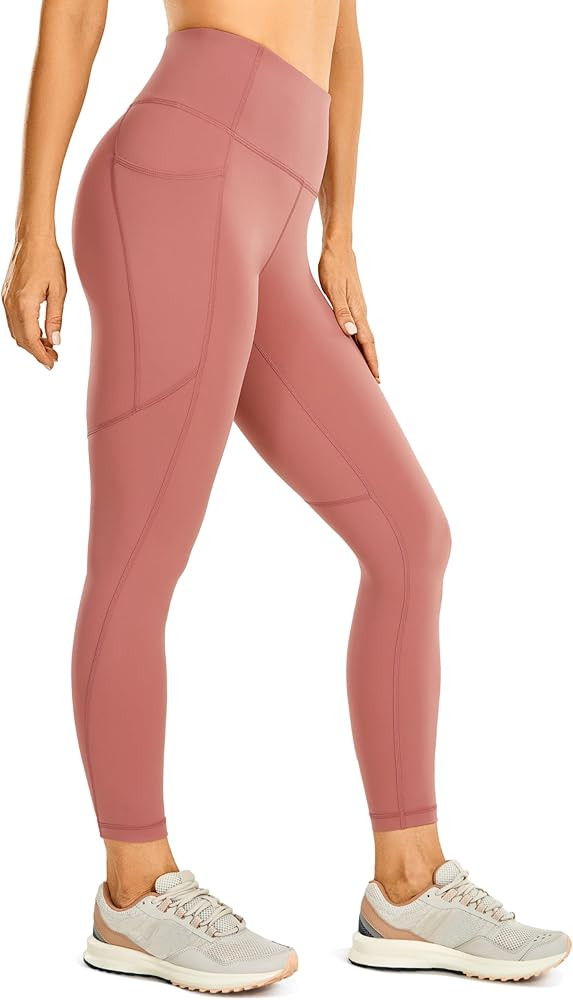 CRZ YOGA Womens Workout Capris Leggings 23'' - High Waisted Gym Tummy Control Yoga Pants with 2 P... | Amazon (US)