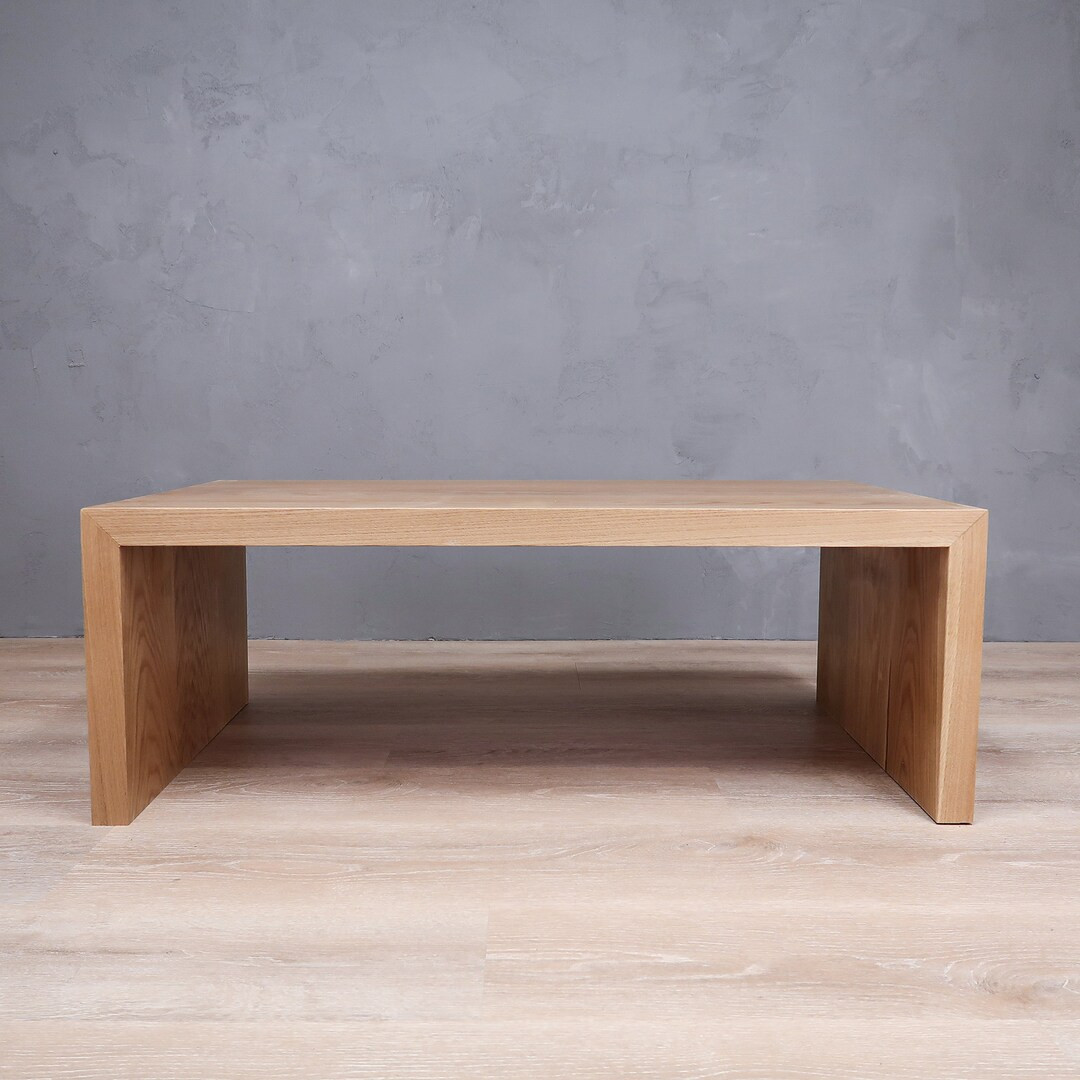 White Oak Waterfall Coffee Table Living Room Coffee Tables - Etsy | Etsy (US)