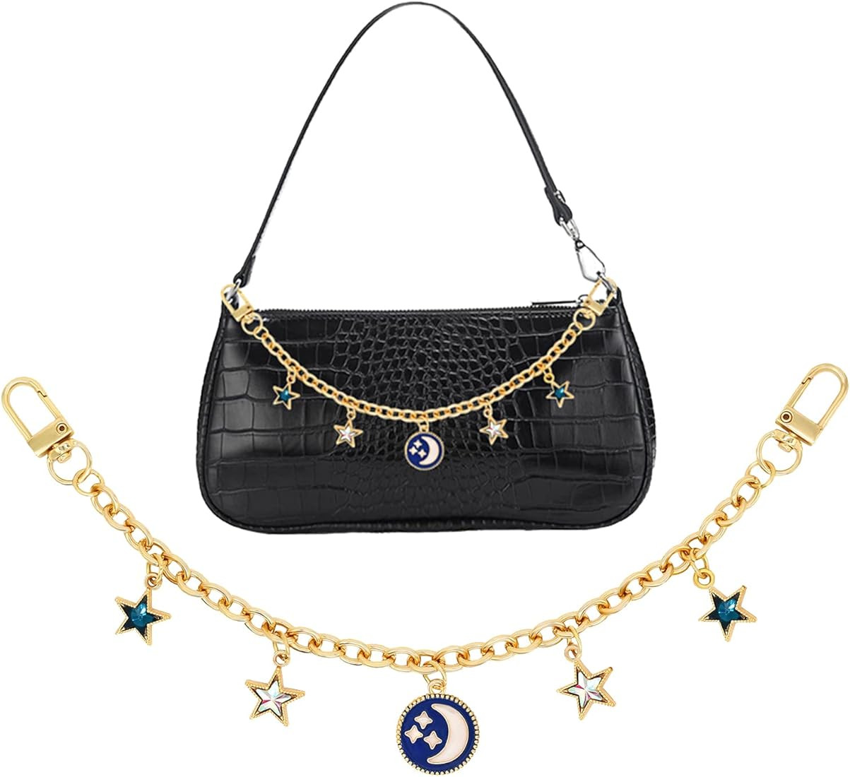 HOSBY Bag Charm Handbag Chains Decoration for Women, Sparkling Pendant Accessories for Purse Desi... | Amazon (US)