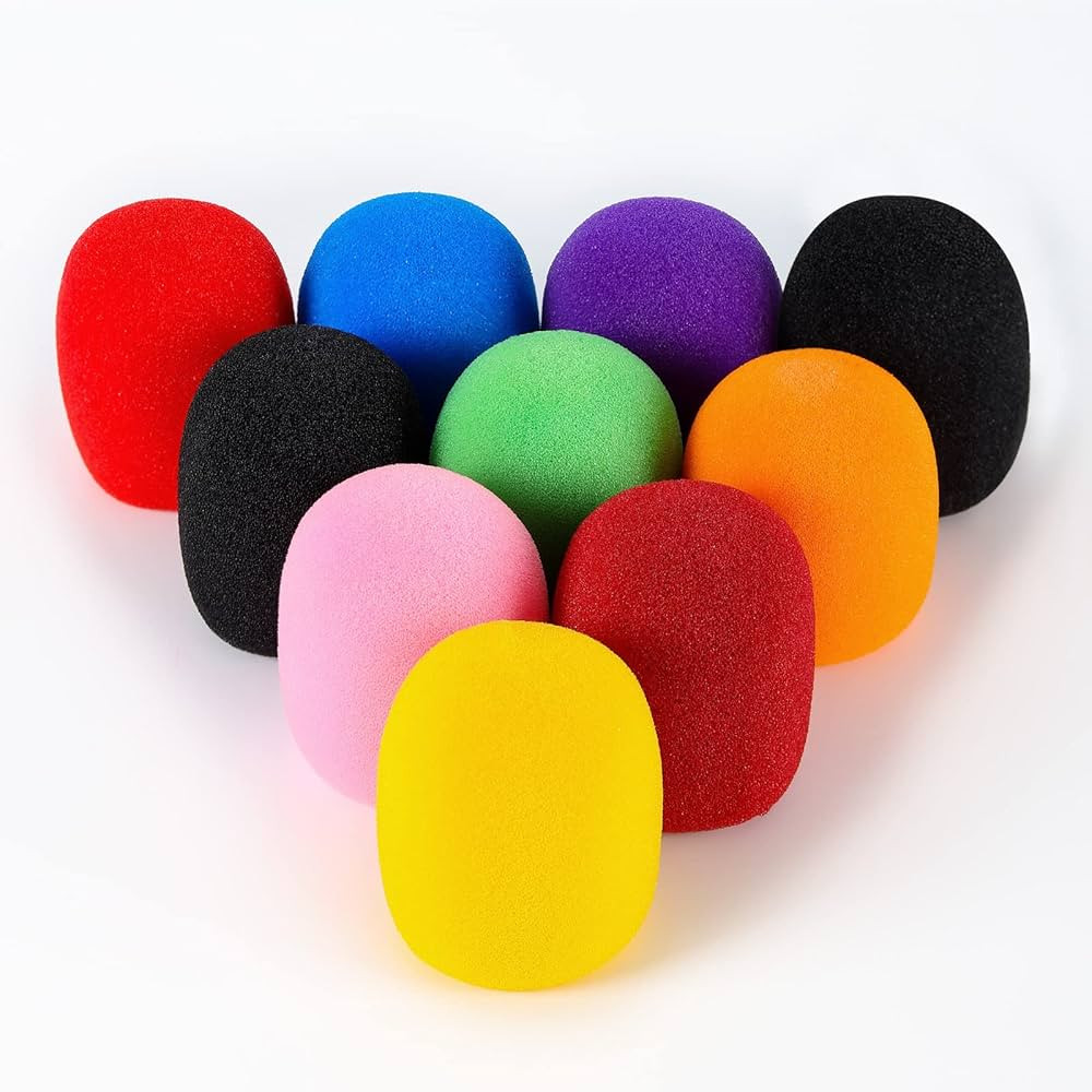 20PCS Microphone Cover Colorful Mic Windscreen Foam Covers Reusable Micro Foam Filter for Most Ha... | Amazon (US)