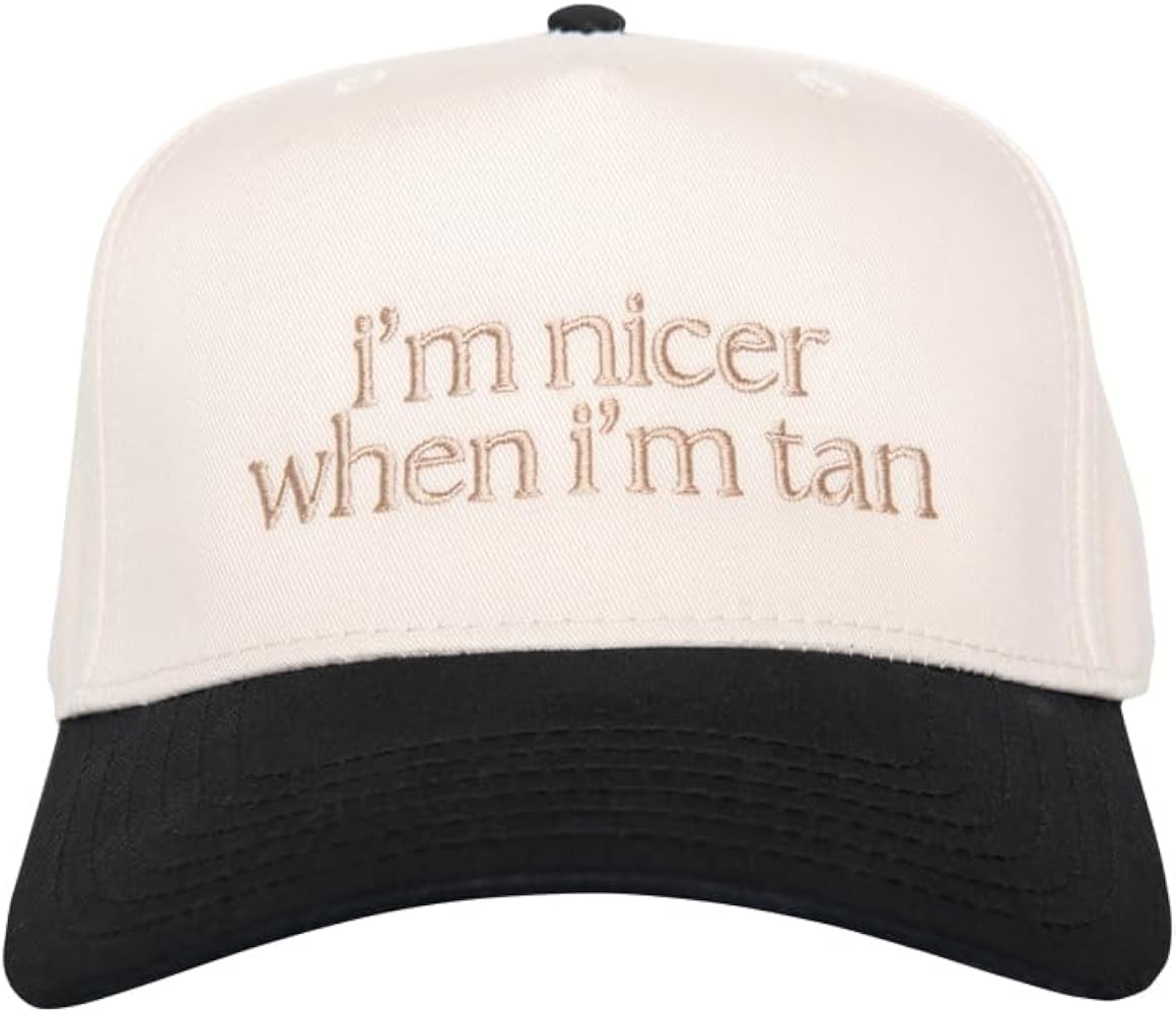 KATYDID I\u2019m Nicer When I\u2019m Tan Vintage Hat - Two-Toned Trucker Hat - Embroidered Vintag... | Amazon (US)