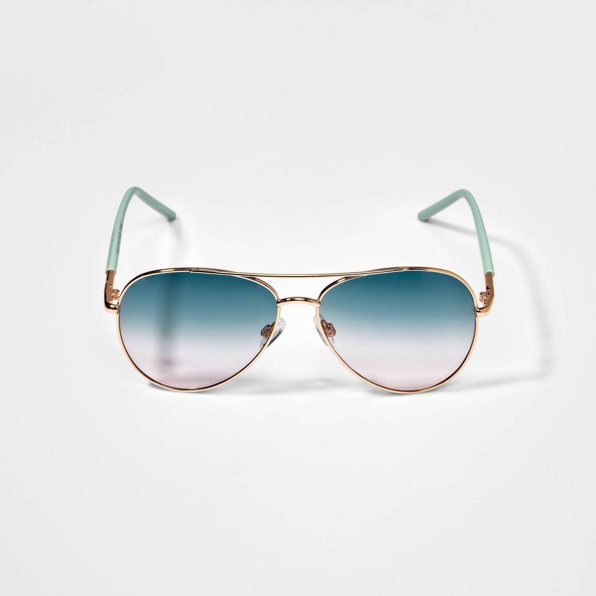Girls' Mint Aviator Sunglasses - art class™ Gold | Target