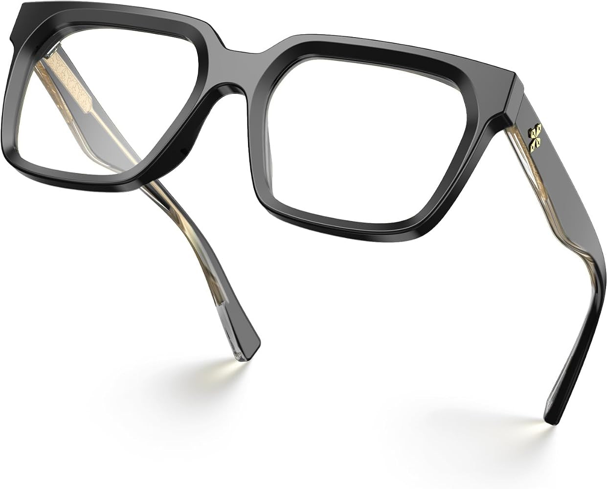 VISOONE Chunky Rectangle Oversized Blue Light Blocking Computer Glasses | Amazon (US)