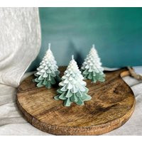 Christmas Tree Candles, Green Decor, Winter Candle, Housewarming Gift, Christmas Gift For Her, Holiday Candles, Festive Candle | Etsy (US)