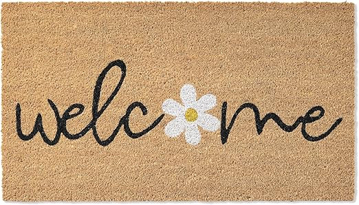 Spring Welcome Front Door Mat - 30"x17" Coir Doormat with Anti-Slip PVC Backing, Indoor Outdoor W... | Amazon (US)