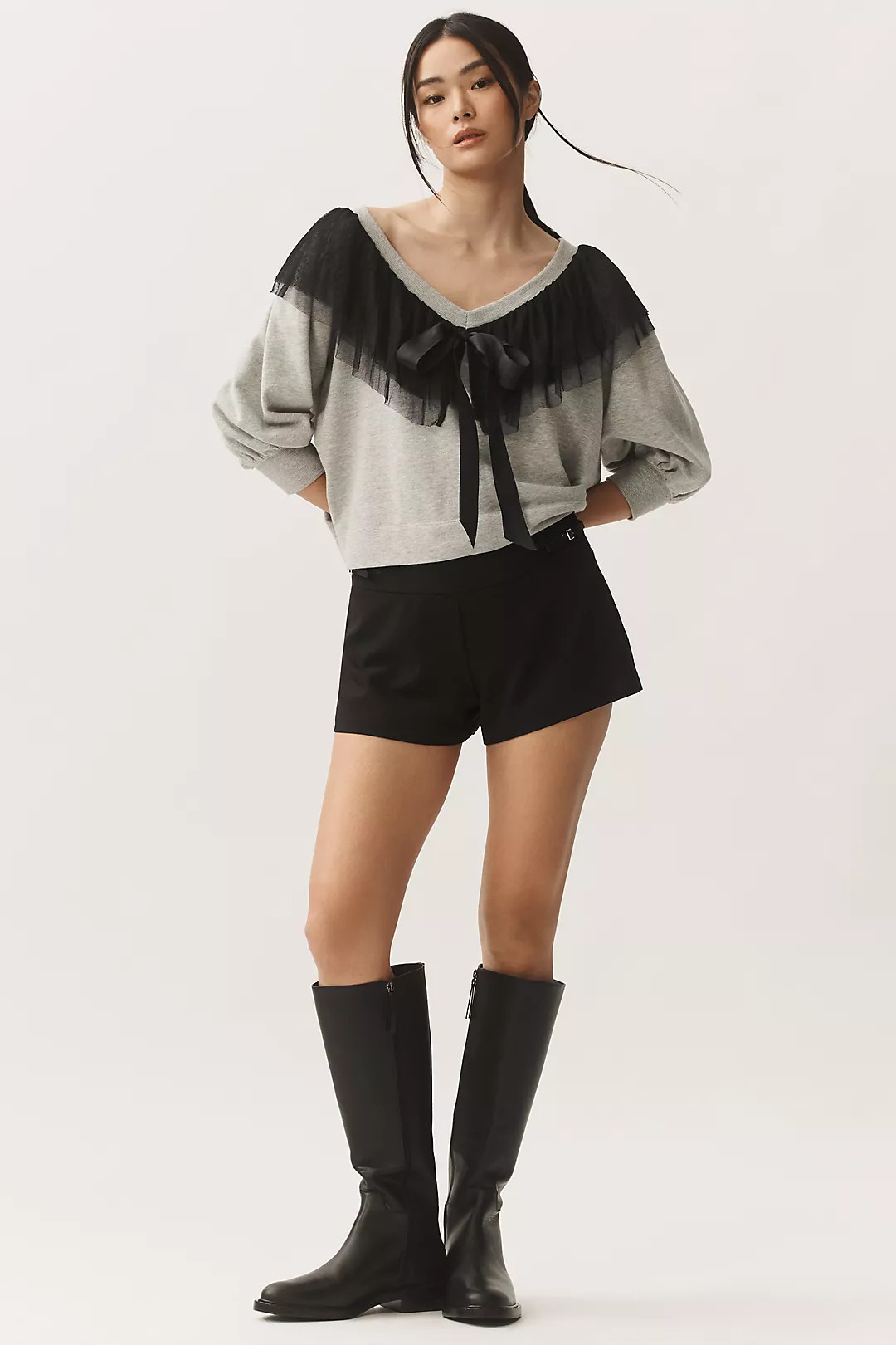 Maeve V-Neck Bow Sweater | Anthropologie (US)