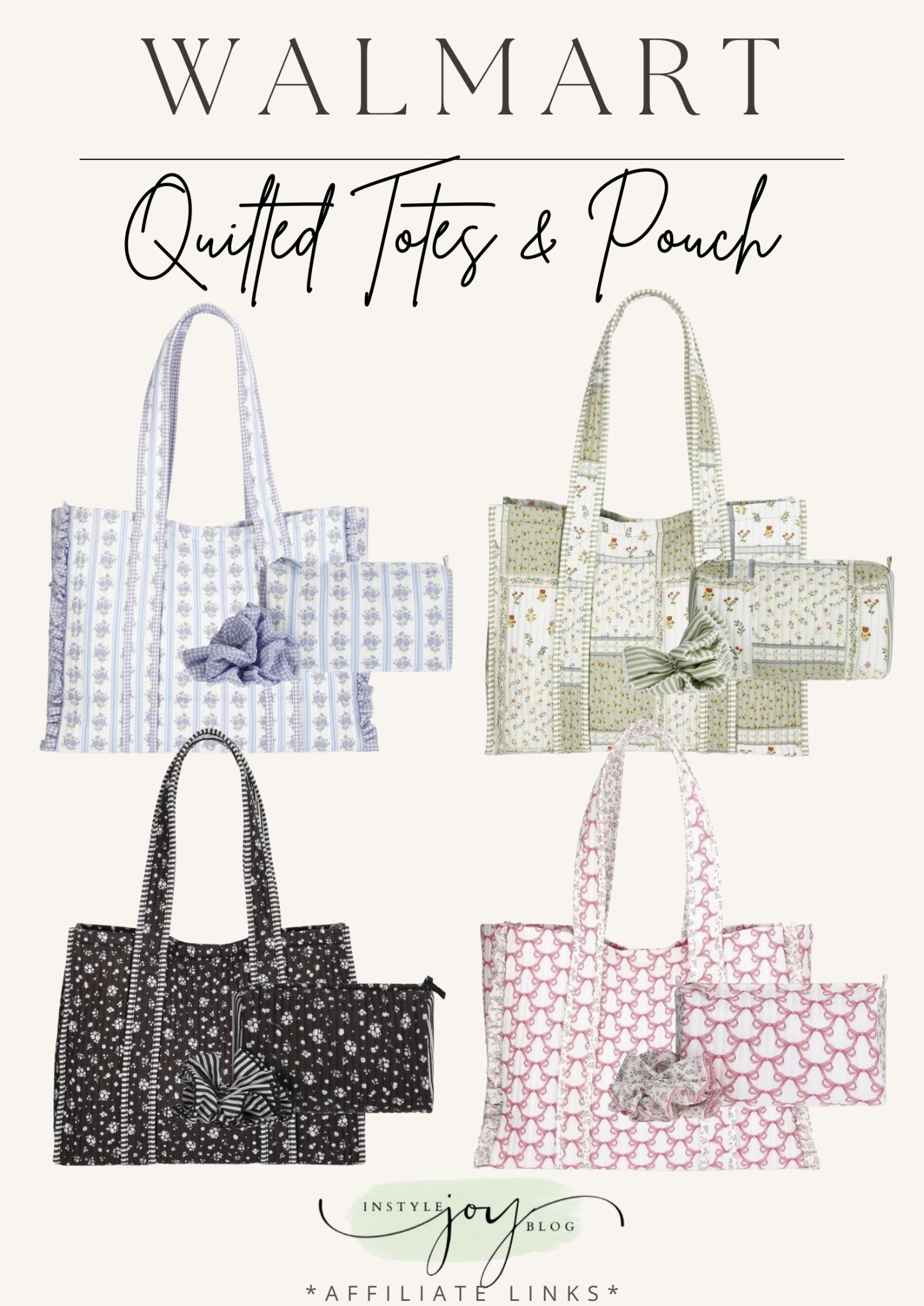 Walmart No Boundaries Women's Quilted Tote Bag, Floral/Gingham / No Boundaries Women's Quilted Pouch and Hair Scrunchie Set, 2-Piece, Sky and Lilac Sea Floral/Gingham

#LTKSeasonal #LTKTravel #LTKWorkwear