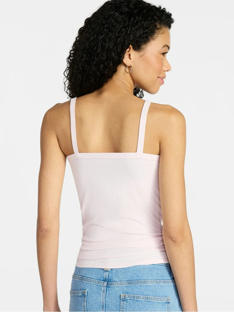 No Boundaries Ribbed Cami Top, Women's XXS-XXL | Walmart (US)