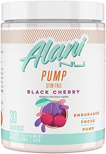 Amazon.com: Alani Nu Pump Stim Free Pre-Workout Supplement, Black Cherry, 30 Servings : Everythin... | Amazon (US)