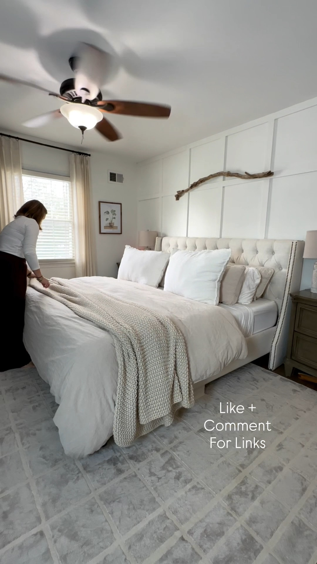 I love her. A rug can literally make all the difference in a room refresh. I LOVE walking into my room now bc the space feels so elevated and complete. Make sure you get the right size. I went 9x12 to fit under a king and stop at the outside legs of my nightstands  

#LTKdayinmylife #LTKselfcare #LTKHome