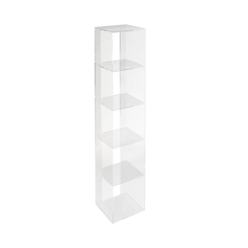 Acrylic Shelf Bookcase + Reviews | Crate and Barrel | Crate & Barrel