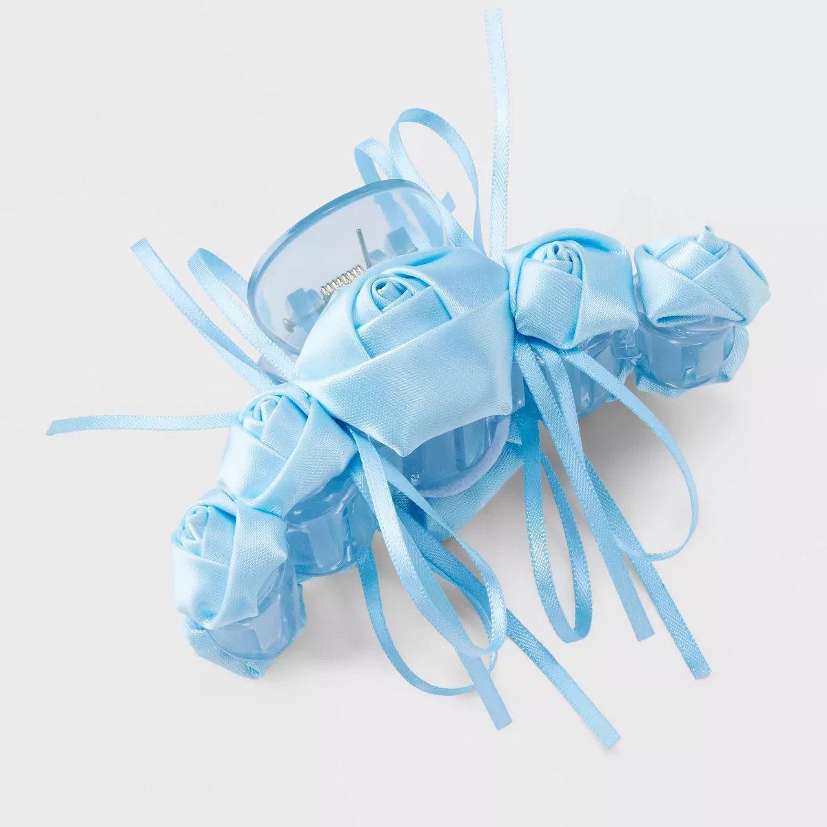 Satin Rosette and Bow Hair Claw Clip - Wild Fable™ Blue | Target