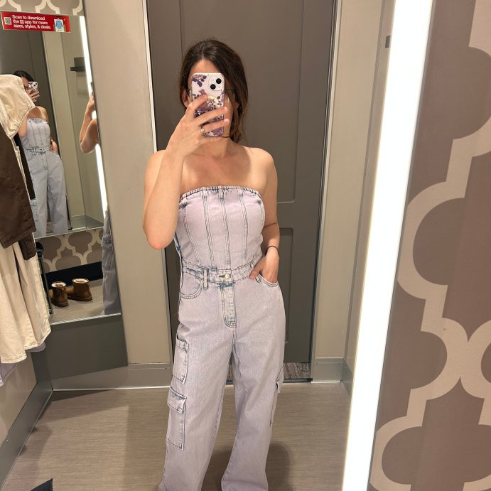 Women's Tube Cargo Denim Jumpsuit - Wild Fable™ | Target