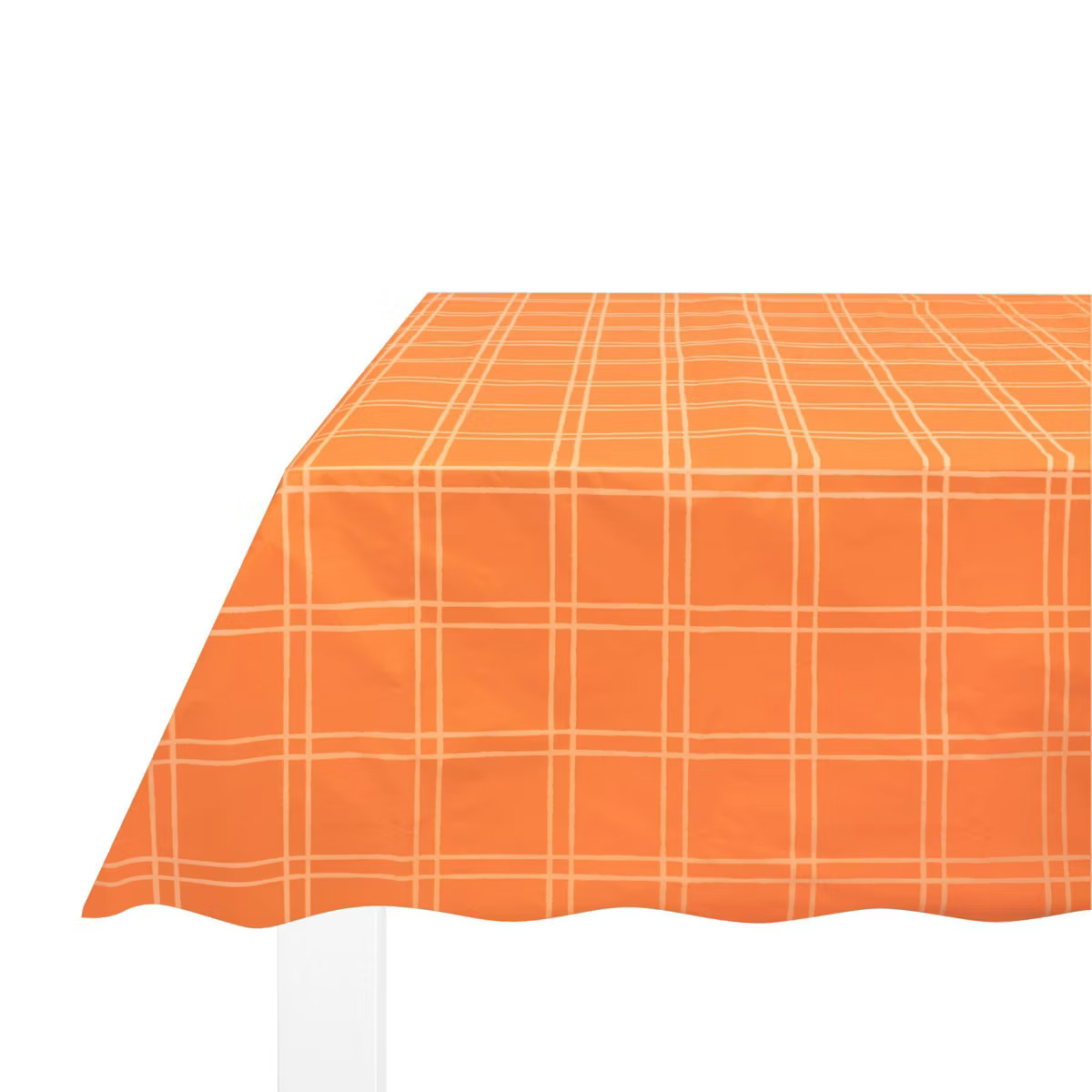 Thanksgiving Orange Plaid Table Cover - Spritz™ | Target