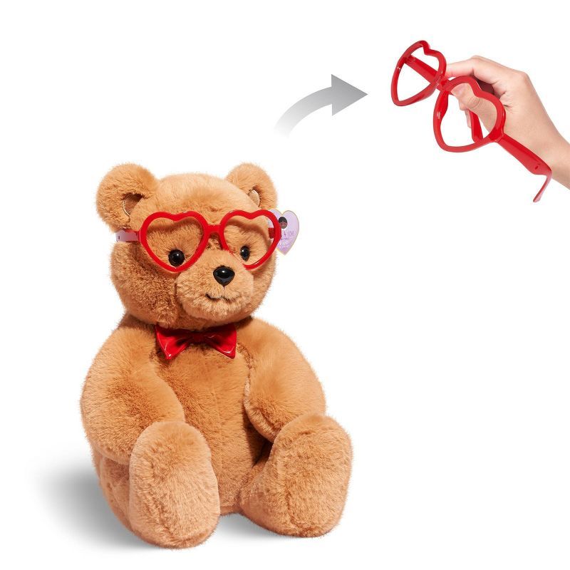 FAO Schwarz Bear with Heart Glasses 12" Stuffed Animal | Target