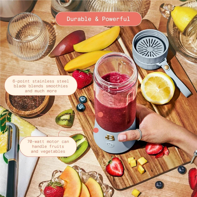 Beautiful Portátil to-Go Blender 2.0, 70 W, 16 oz, Azul Aciano by Drew Barrymore | Walmart (US)