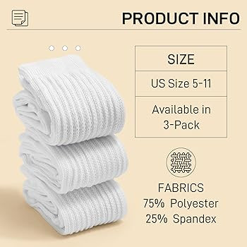 Slouch Socks for Woman 3 Pack Scrunch Socks Soft High Boot Socks Warm Thick Knit Woman Long Socks | Amazon (US)