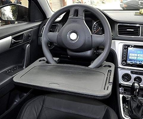 Cutequeen Trading car 1pcs Eating/Laptop Steering Wheel Desk Black(Pack of 1) | Amazon (US)