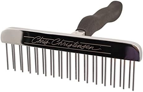 Chris Christensen Dog Brush, 31 mm Bathing Rake, T-Brushes, Groom Like a Professional, Stainless Ste | Amazon (US)