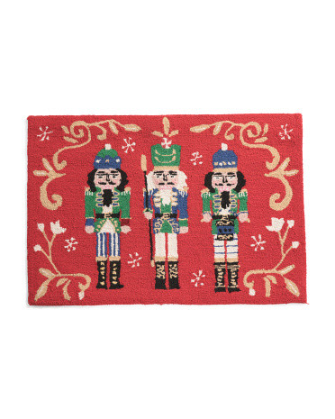 Wool Nutcracker Hook Rug | TJ Maxx