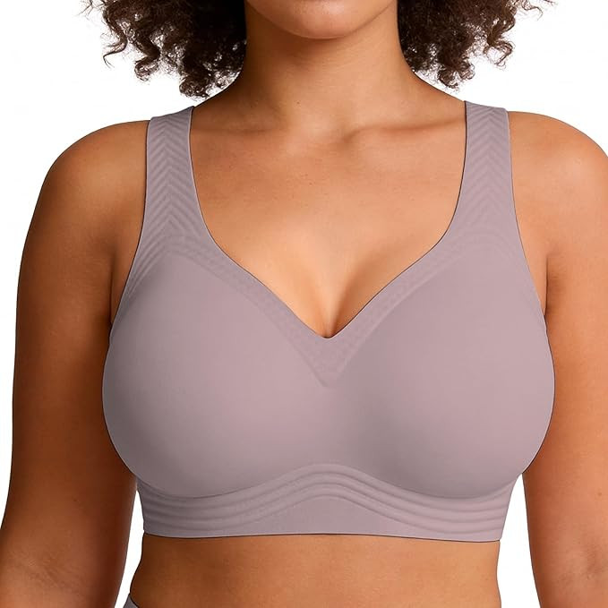 Jelly Wireless Bra Seamless Push Up Full Coverage Supportive Everyday Sport T-Shirt Bra Regular &... | Amazon (US)