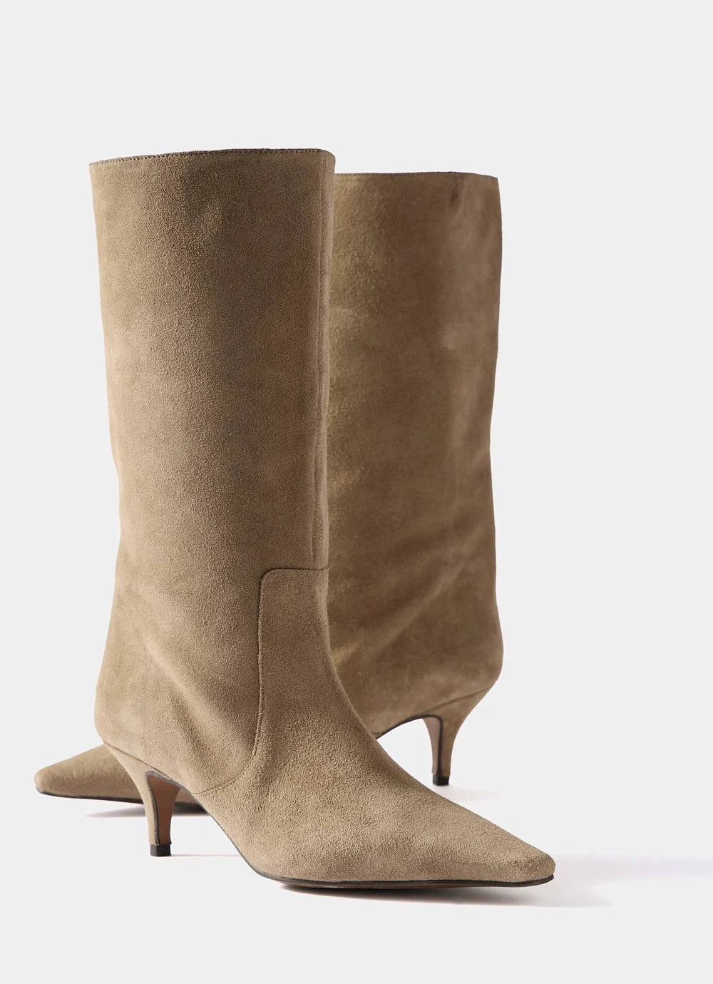 Bode Neutral Suede Calf Boots | Mint Velvet