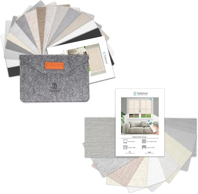 Blackout and Light Filtering Roller Shade Fabric Samples, 2 Pieces | Amazon (US)