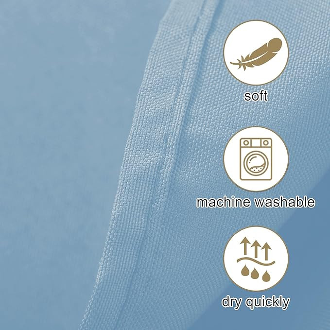 Ascoza 2pack 90 Inch Blue Mist Round Tablecloth in Washable Polyester Fabric for Wedding/Banquet/... | Amazon (US)