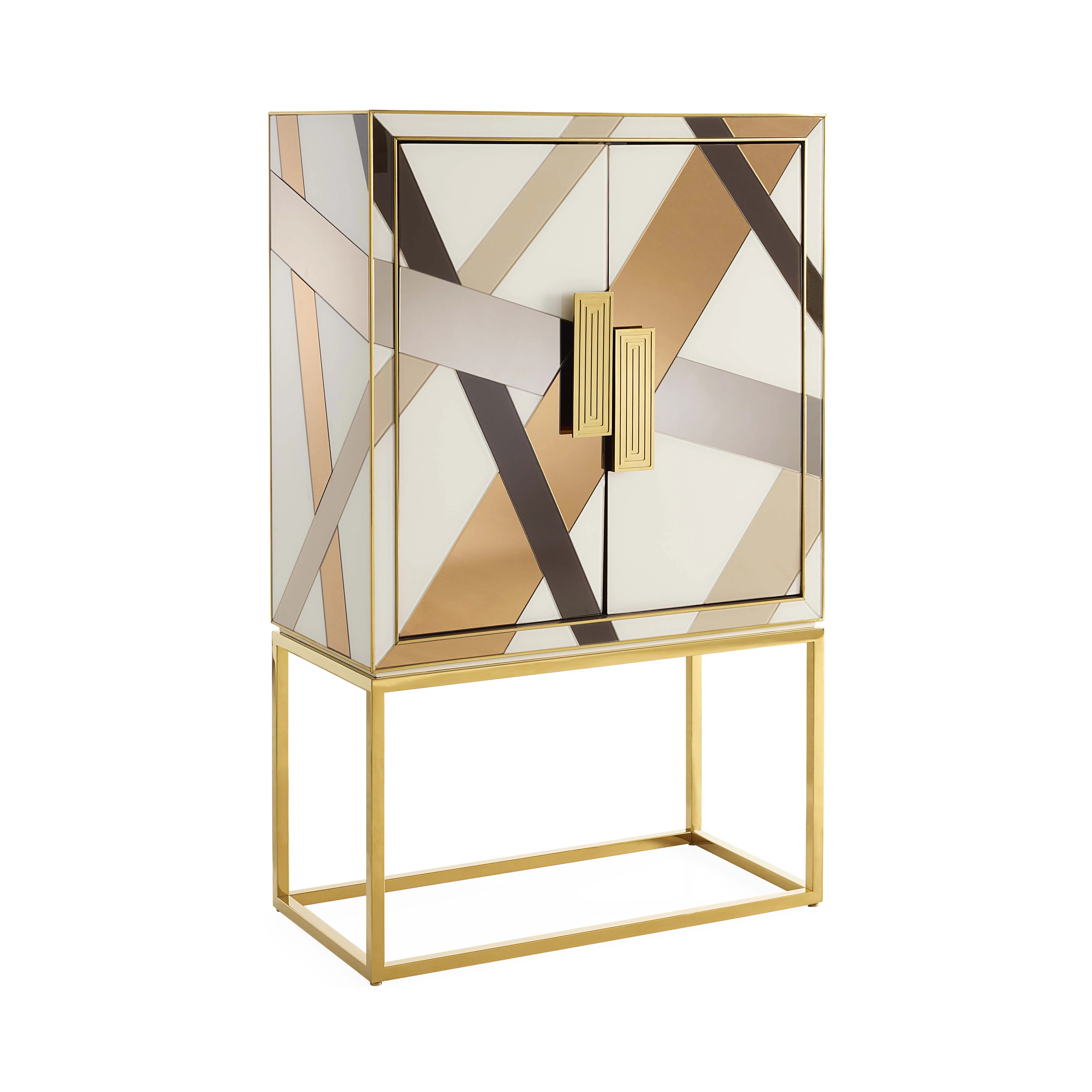 Chambeige Glass Bar Cabinet | Perigold