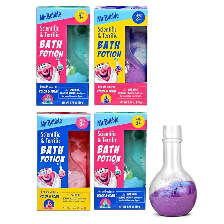 Mr. Bubble Kids Bath Bomb Potions - Colorful Fizzy Fun - Cool Foam and Bubble Science Beaker Bath... | Amazon (US)