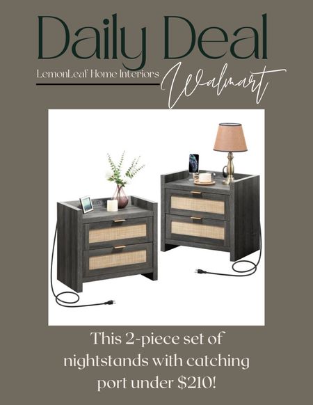Great deal on this caned two piece nightstand set from Walmart home



#LTKSaleAlert #LTKxWalmart #LTKHome