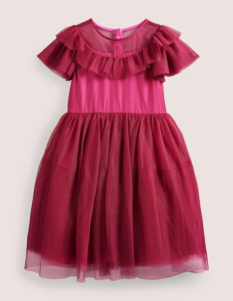 Frilly Tulle Dress - Damson | Boden US | Boden (US)