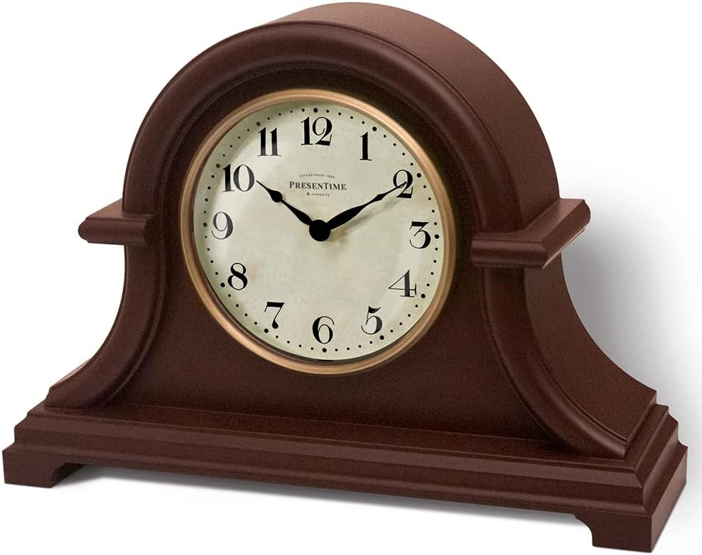 Presentime & Co. Mantel Clock Vintage Farmhouse Series, Napoleon Desk & Shelf Clock, 13 x 10 inch... | Amazon (US)