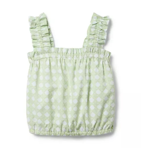 Checked Ruffle Strap Top | Janie and Jack