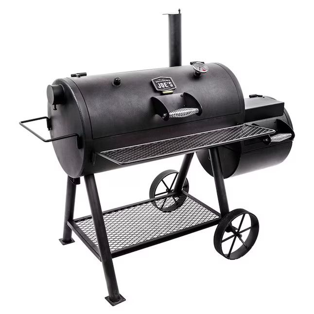Oklahoma Joe's Highland Reverse Flow 900-Sq in Black Horizontal Charcoal Smoker Lowes.com | Lowe's