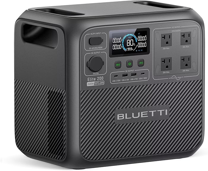 BLUETTI Elite 200 V2 Portable Power Station, 2073.6Wh LFP Battery Backup w/ 4 2600W AC Outlets (3... | Amazon (US)