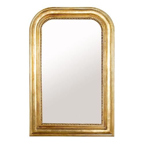 Gianna Hollywood Regency Gold Leaf Wood Handcarved Rectangular Accent Wall Mirror | Kathy Kuo Home