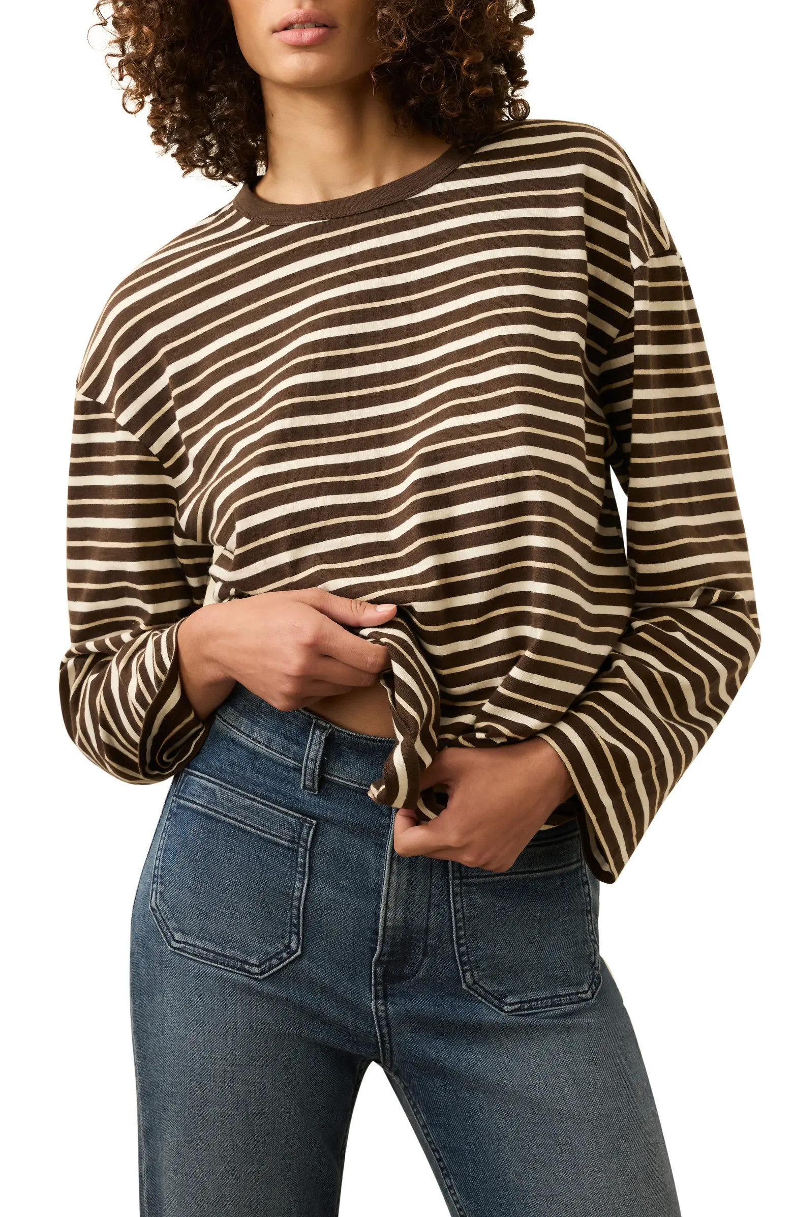 Stripe Sunwashed Organic Cotton Top | Nordstrom