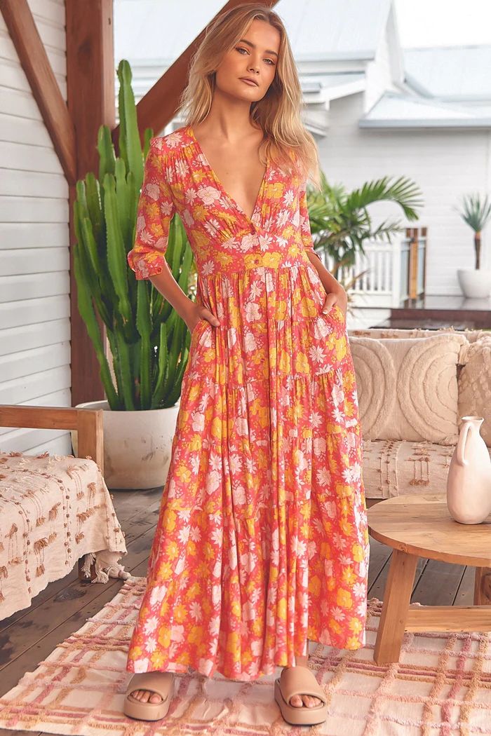 Berry - Follow the Sun Maxi Dress | Salty Crush