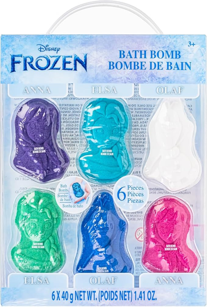 Disney Frozen 6 Pack Berry Scented Bath Bombs - Ages 3+ Character Molded Bath Bombs – Fun & Bri... | Amazon (US)